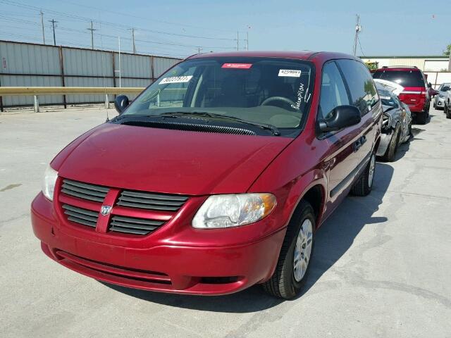 1D4GP24R27B222913 - 2007 DODGE GRAND CARA RED photo 2