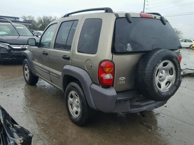 1J4GK48K94W197284 - 2004 JEEP LIBERTY SP GREEN photo 3