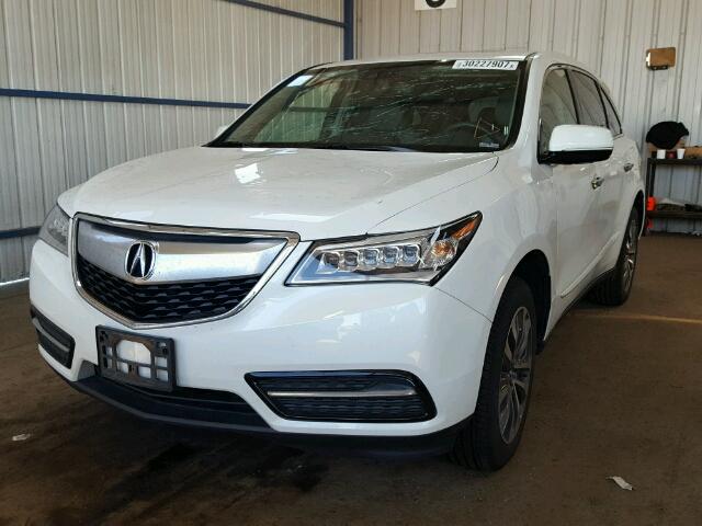 5FRYD4H41EB019038 - 2014 ACURA MDX TECH 白色 照片 2