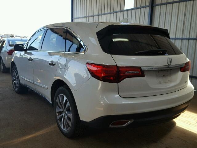5FRYD4H41EB019038 - 2014 ACURA MDX TECH 白色 照片 3