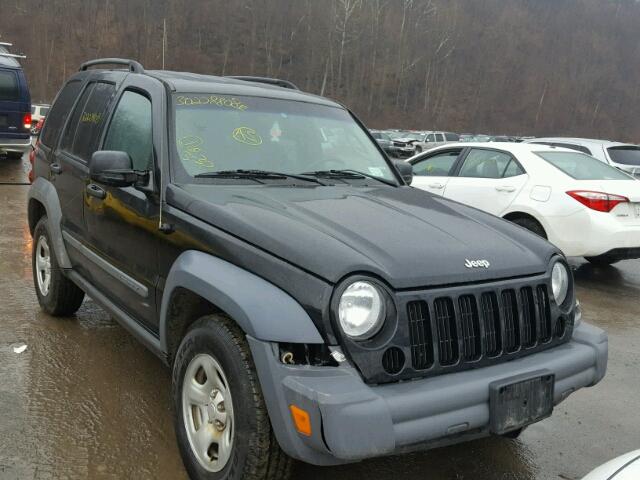 1J4GL48K55W658530 - 2005 JEEP LIBERTY SP BLACK photo 1