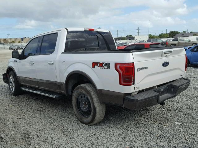 1FTEW1EF4GKD86069 - 2016 FORD F150 SUPER WHITE photo 3