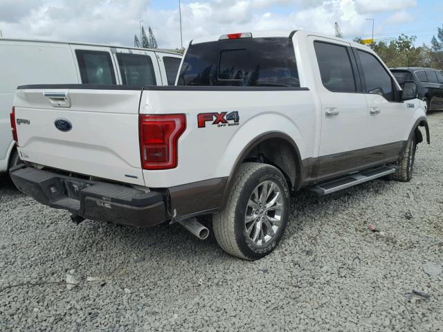 1FTEW1EF4GKD86069 - 2016 FORD F150 SUPER WHITE photo 4