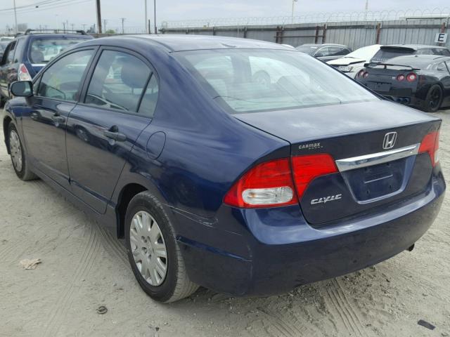 2HGFA1F33AH566439 - 2010 HONDA CIVIC VP BLUE photo 3