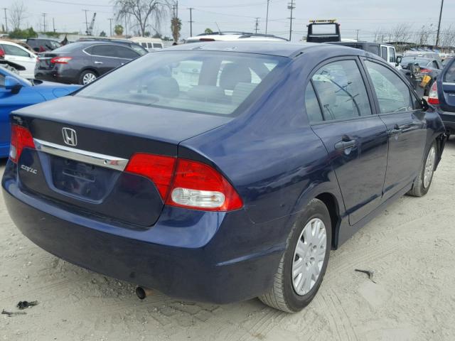 2HGFA1F33AH566439 - 2010 HONDA CIVIC VP BLUE photo 4