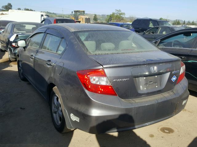 19XFB5F52CE001778 - 2012 HONDA CIVIC NATU GRAY photo 3