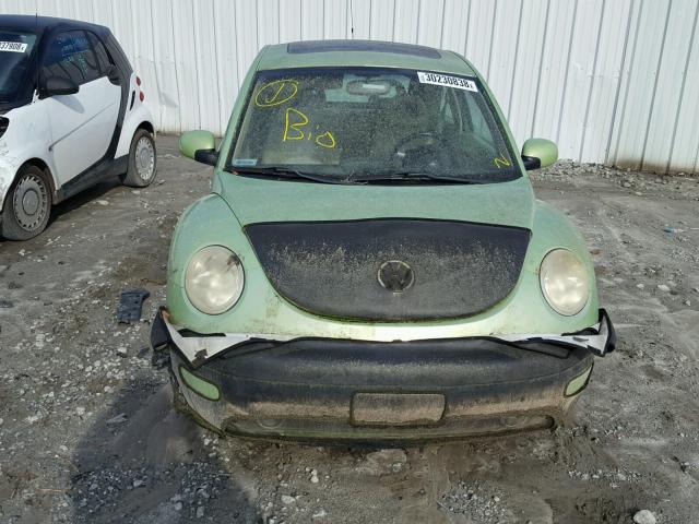 3VWCB21C62M437610 - 2002 VOLKSWAGEN NEW BEETLE GREEN photo 9