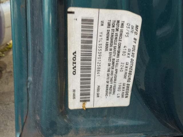 YV1LS5539S1258841 - 1995 VOLVO 850 BASE GREEN photo 10