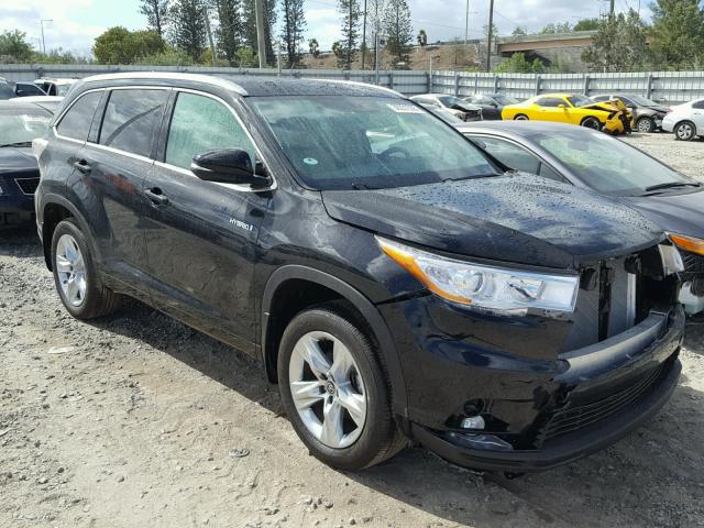 5TDDCRFH6GS016365 - 2016 TOYOTA HIGHLANDER BLACK photo 1