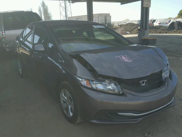 19XFB2F52DE049121 - 2013 HONDA CIVIC LX GRAY photo 1