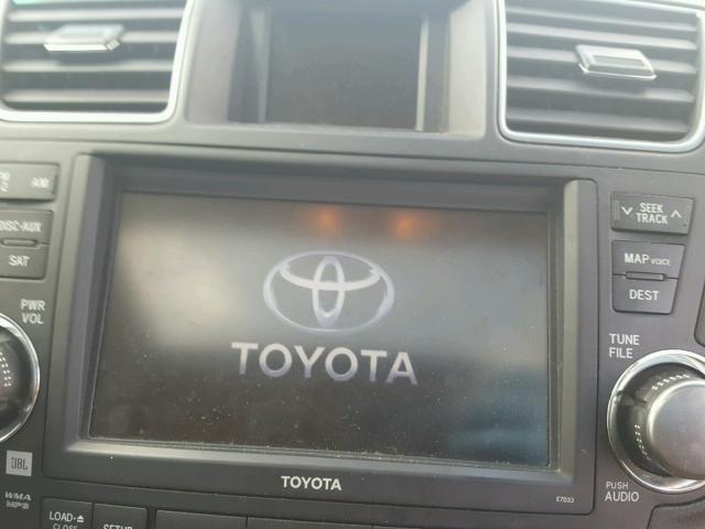 5TDDK3EH1CS107524 - 2012 TOYOTA HIGHLANDER BLACK photo 9