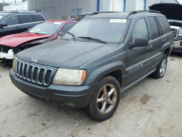 1J8GW68J12C222618 - 2002 JEEP GRAND CHER GREEN photo 2