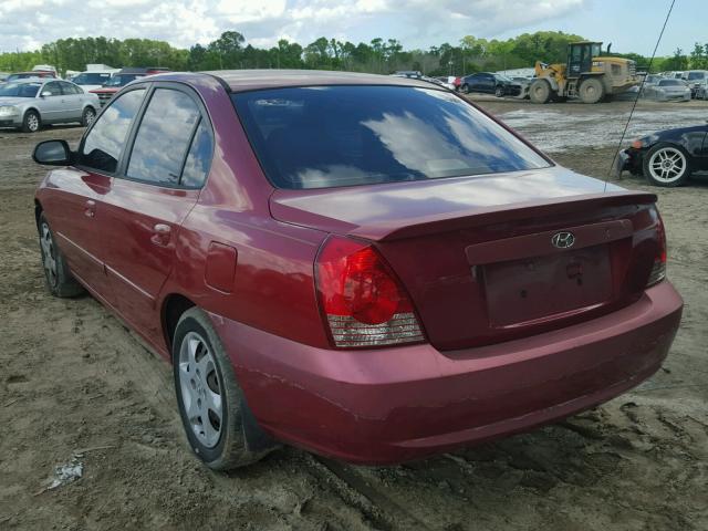 KMHDN46DX6U310285 - 2006 HYUNDAI ELANTRA GL BURGUNDY photo 3