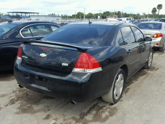 2G1WD58C769333149 - 2006 CHEVROLET IMPALA SUP BLACK photo 4