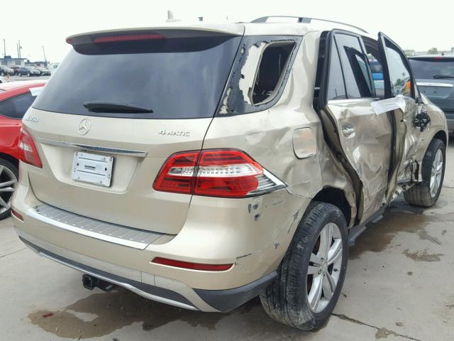 4JGDA5HB0CA017800 - 2012 MERCEDES-BENZ ML 350 4MA GOLD photo 4