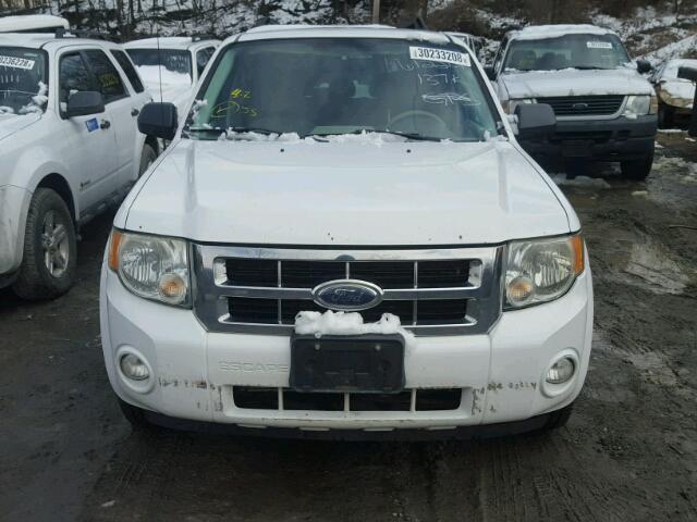 1FMCU59H18KB12549 - 2008 FORD ESCAPE HEV WHITE photo 9