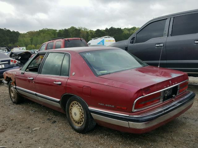 1G4CW53L7P1649891 - 1993 BUICK PARK AVENU MAROON photo 3