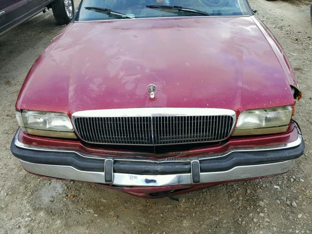 1G4CW53L7P1649891 - 1993 BUICK PARK AVENU MAROON photo 7