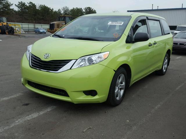 5TDZK3DC5ES406254 - 2014 TOYOTA SIENNA BAS GREEN photo 2