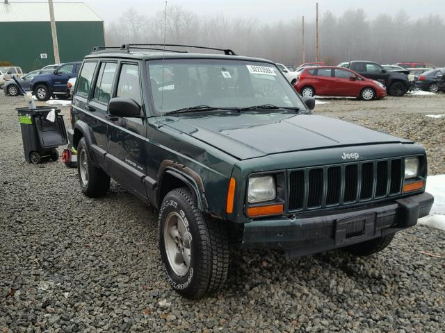 1J4FF48S9YL107672 - 2000 JEEP CHEROKEE S GREEN photo 1