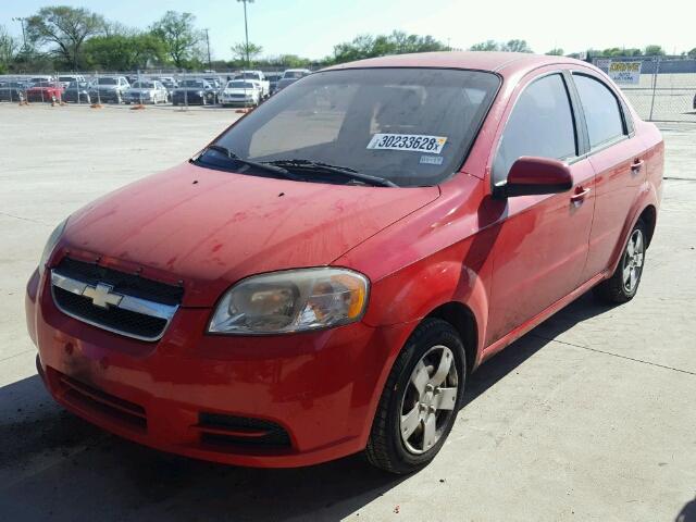 KL1TD5DE3AB044754 - 2010 CHEVROLET AVEO LS RED photo 2
