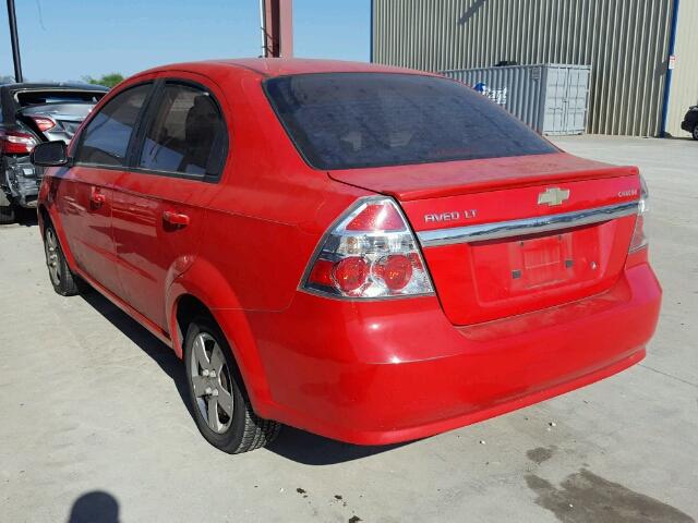 KL1TD5DE3AB044754 - 2010 CHEVROLET AVEO LS RED photo 3