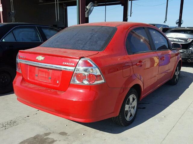 KL1TD5DE3AB044754 - 2010 CHEVROLET AVEO LS RED photo 4