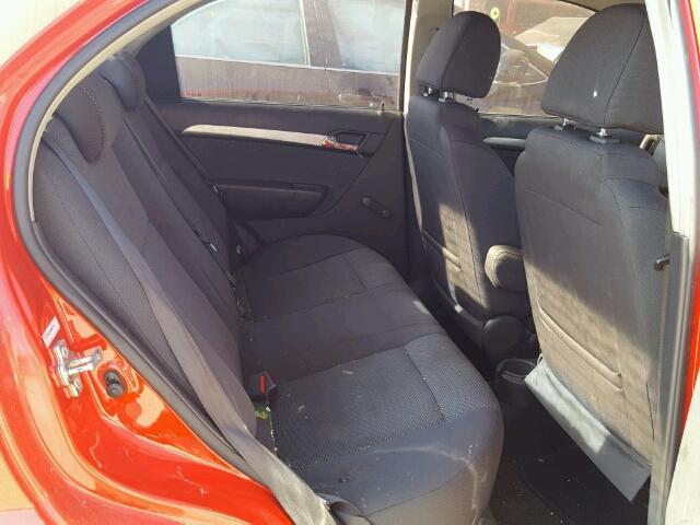 KL1TD5DE3AB044754 - 2010 CHEVROLET AVEO LS RED photo 6