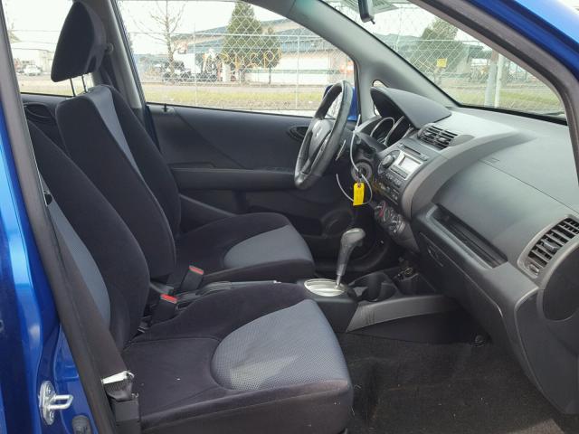 JHMGD38697S017387 - 2007 HONDA FIT S BLUE photo 5