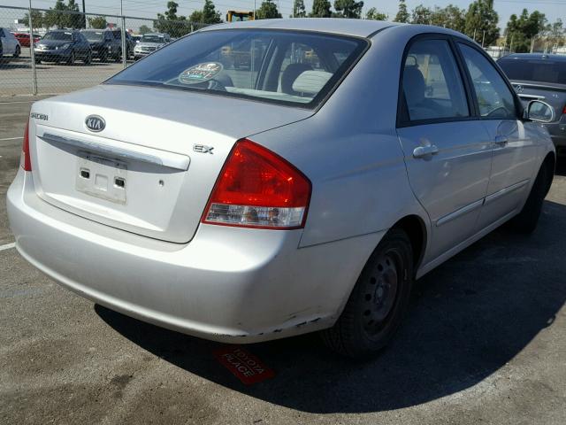 KNAFE122385533617 - 2008 KIA SPECTRA EX SILVER photo 4