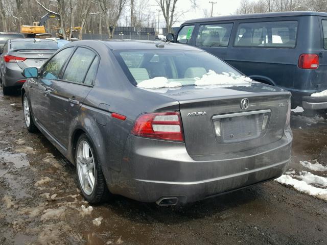 19UUA66257A027632 - 2007 ACURA TL GRAY photo 3