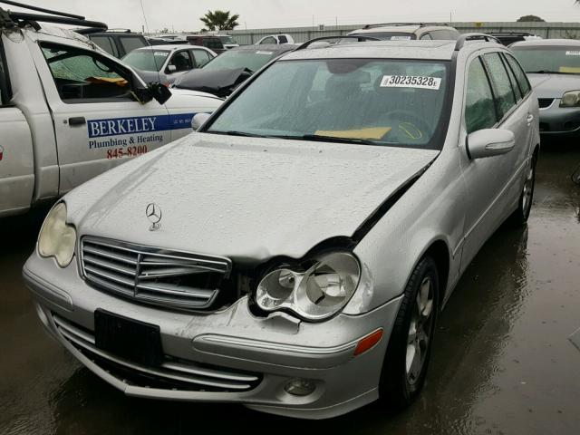 WDBRH61J75F563608 - 2005 MERCEDES-BENZ C 240 SPOR SILVER photo 2