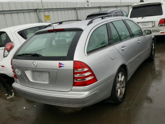 WDBRH61J75F563608 - 2005 MERCEDES-BENZ C 240 SPOR SILVER photo 4