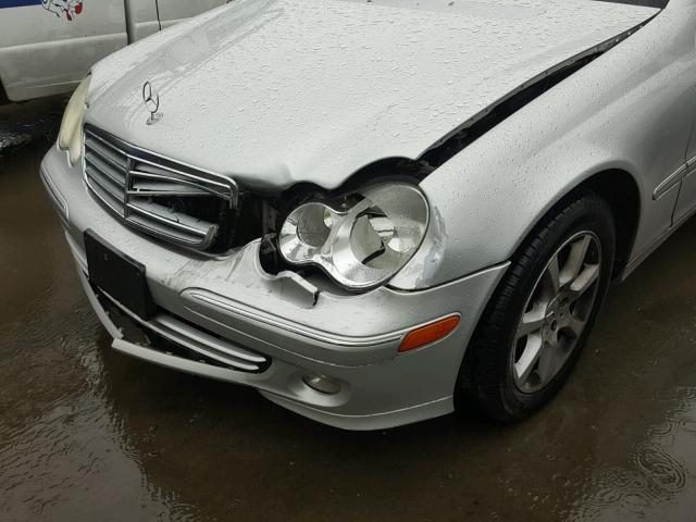 WDBRH61J75F563608 - 2005 MERCEDES-BENZ C 240 SPOR SILVER photo 9