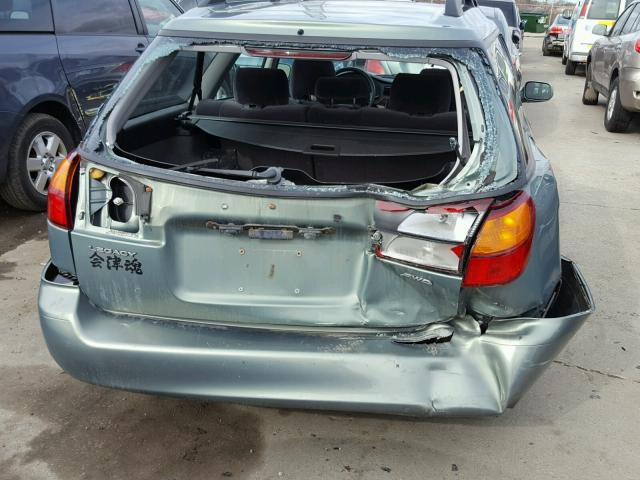 4S3BH625047302737 - 2004 SUBARU LEGACY L S GREEN photo 9