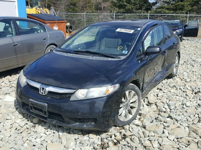 2HGFA1F04AH001137 - 2010 HONDA CIVIC EXL შავი ფოტო 2