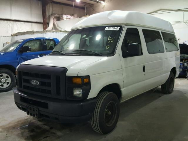 1FTNE1EW5ADA01357 - 2010 FORD ECONOLINE WHITE photo 2