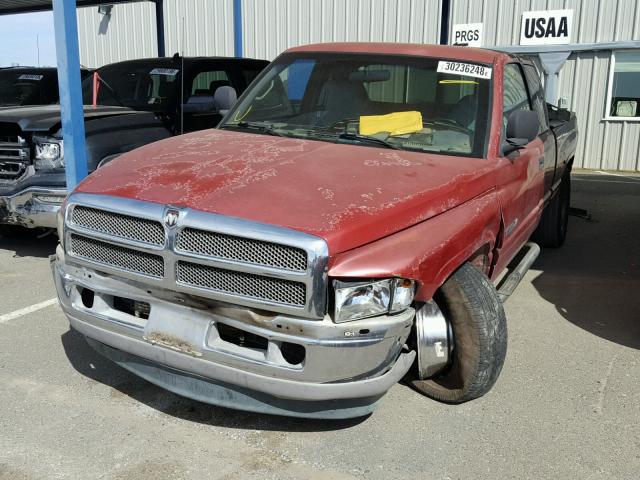 3B7HC12Y0XG192027 - 1999 DODGE RAM 1500 MAROON photo 2