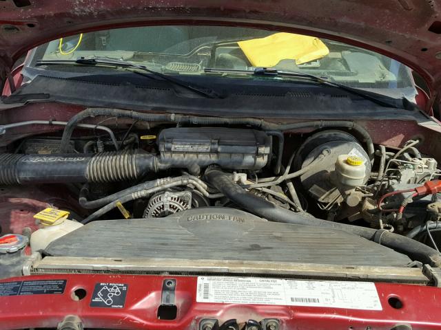 3B7HC12Y0XG192027 - 1999 DODGE RAM 1500 MAROON photo 7