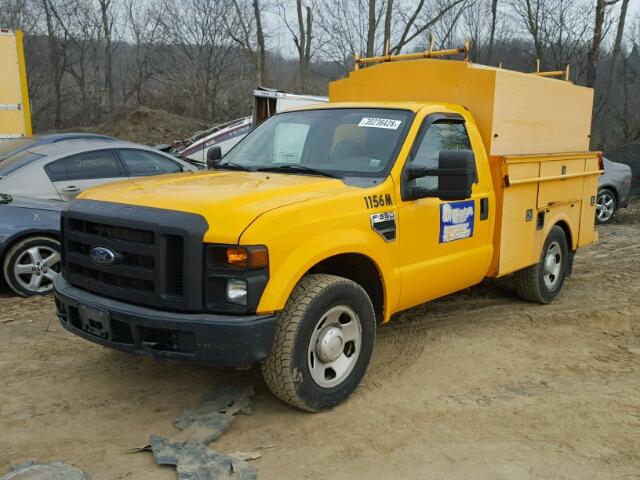 1FDWF30598EC18874 - 2008 FORD F350 SRW S YELLOW photo 2