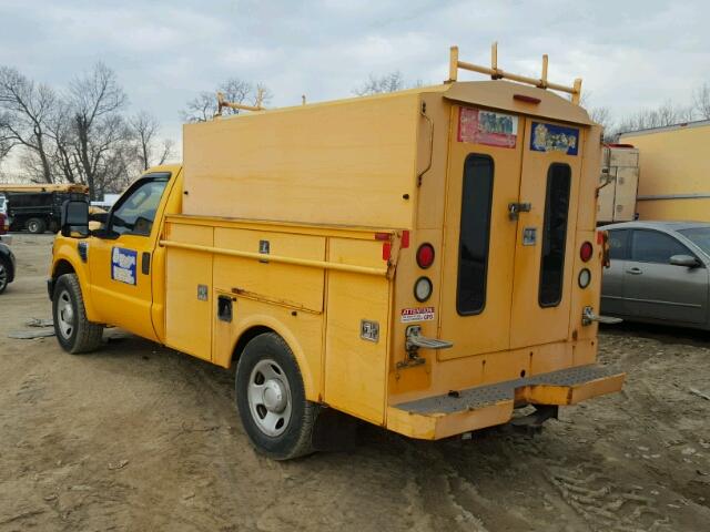 1FDWF30598EC18874 - 2008 FORD F350 SRW S YELLOW photo 3