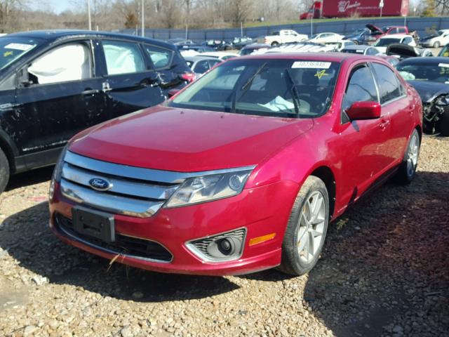 3FAHP0JG3CR335015 - 2012 FORD FUSION SEL RED photo 2