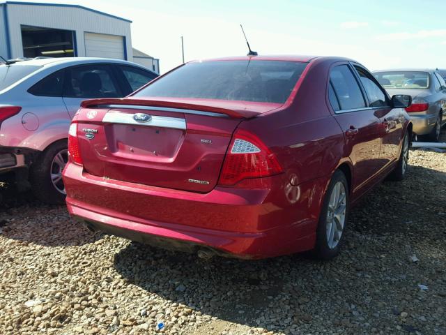 3FAHP0JG3CR335015 - 2012 FORD FUSION SEL RED photo 4