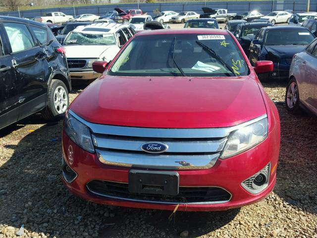 3FAHP0JG3CR335015 - 2012 FORD FUSION SEL RED photo 9