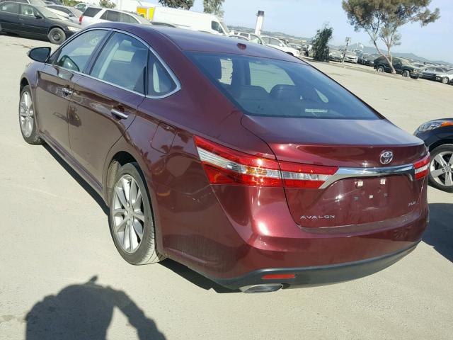 4T1BK1EB4EU092258 - 2014 TOYOTA AVALON BAS MAROON photo 3