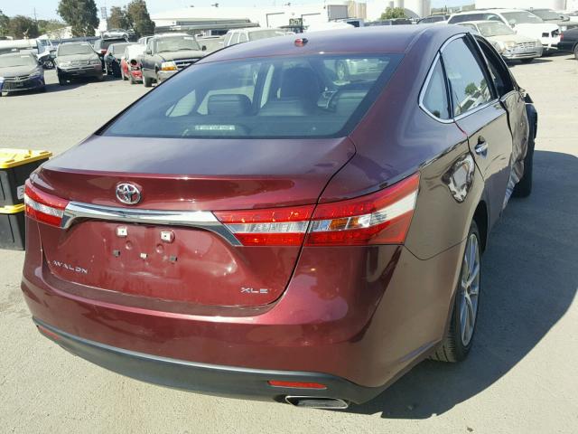 4T1BK1EB4EU092258 - 2014 TOYOTA AVALON BAS MAROON photo 4