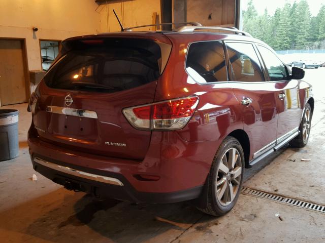 5N1AR2MN5FC694313 - 2015 NISSAN PATHFINDER RED photo 4