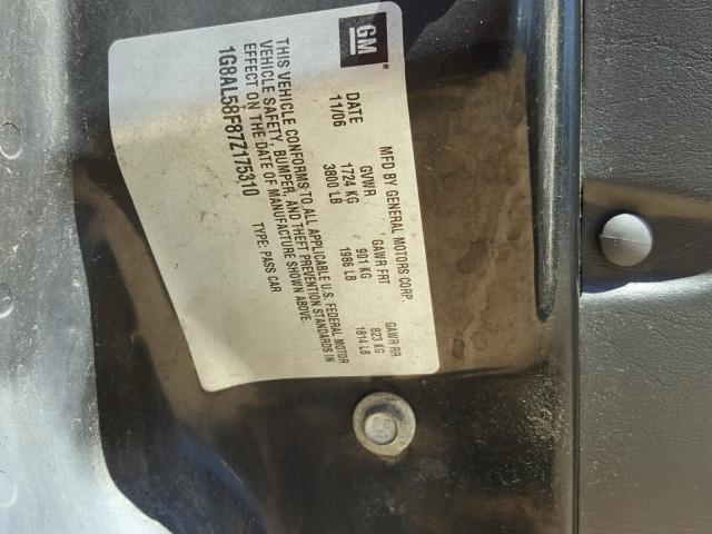 1G8AL58F87Z175310 - 2007 SATURN ION LEVEL შავი ფოტო 10