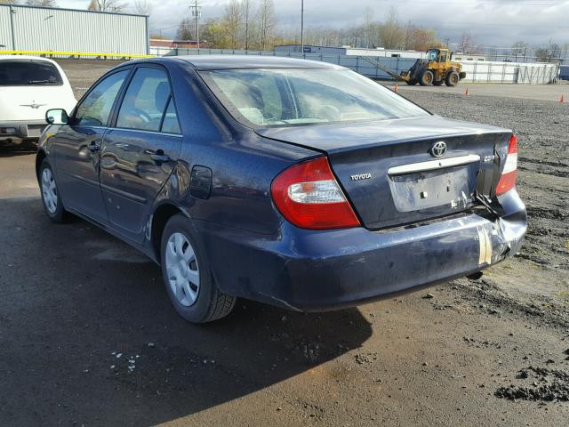4T1BE32K83U182727 - 2003 TOYOTA CAMRY LE BLUE photo 3