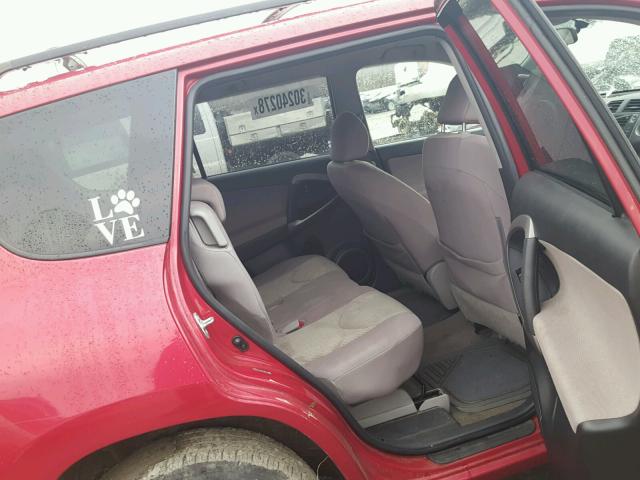 JTMBD33V876054210 - 2007 TOYOTA RAV4 RED photo 6